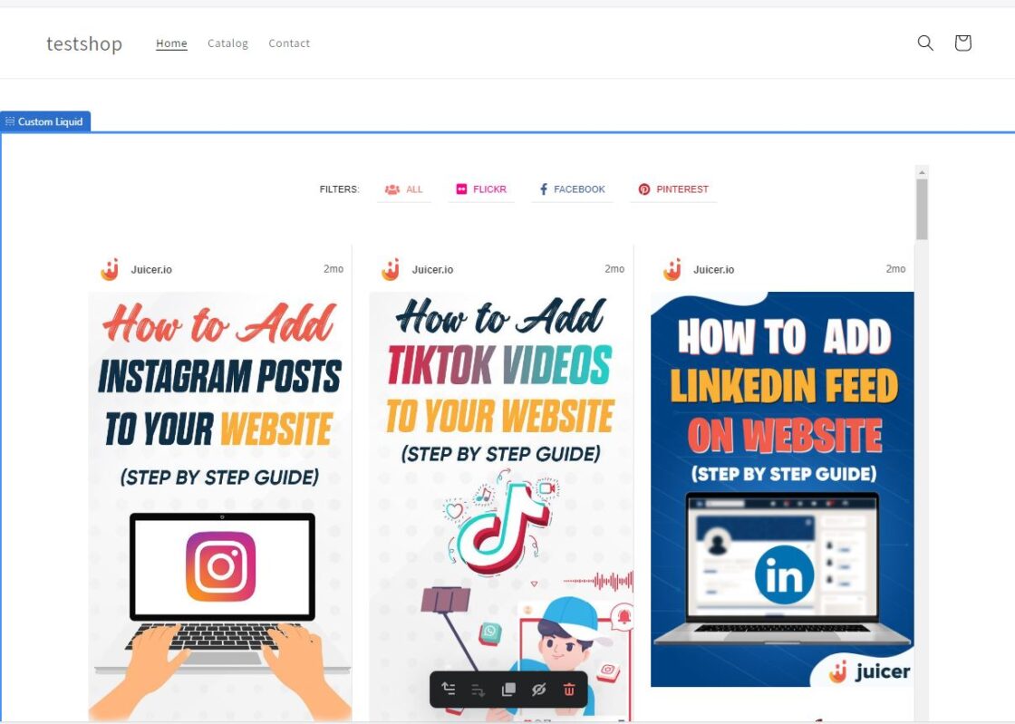Add social media feed on Shopify step 10